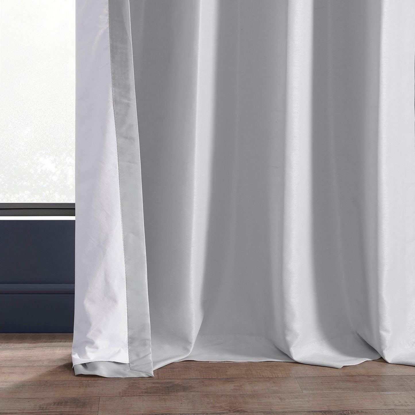 Ice Grommet Vintage Textured Faux Dupioni Silk Blackout Curtain - HalfPriceDrapes.com