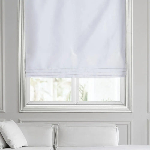 Ice Vintage Textured Faux Dupioni Silk Roman Shade