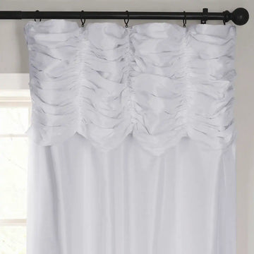 Ice Ruched Vintage Textured Faux Dupioni Silk Room Darkening Curtain