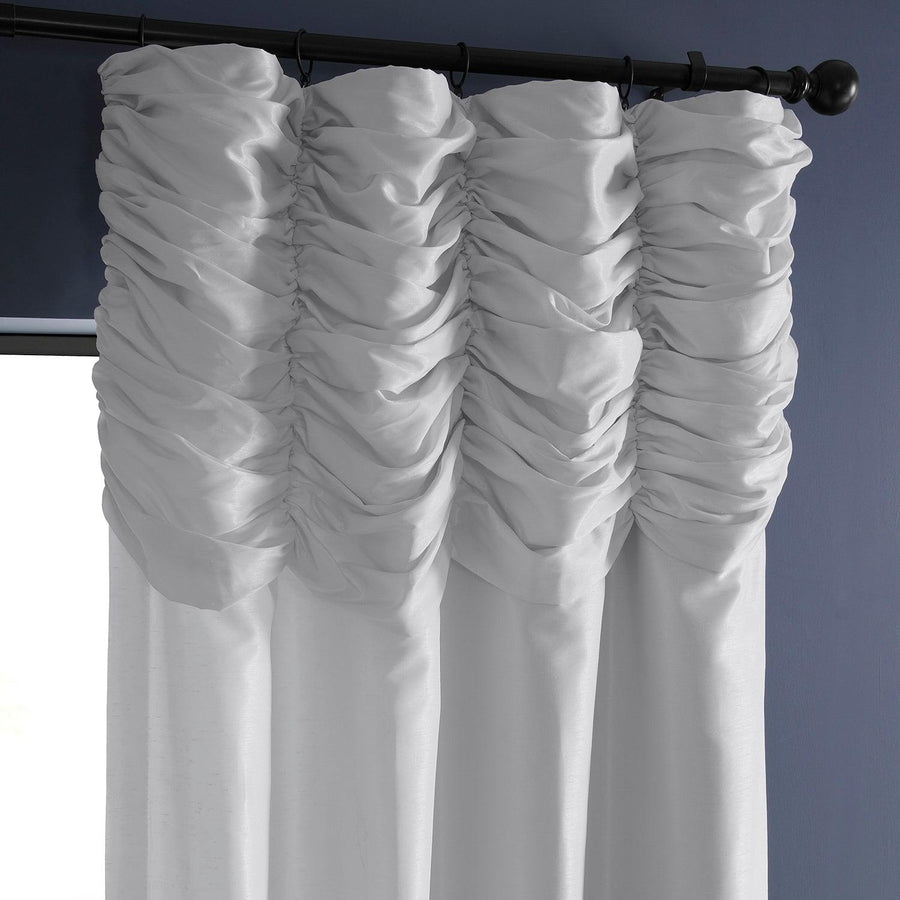 Ice Ruched Vintage Textured Faux Dupioni Silk Curtain - HalfPriceDrapes.com