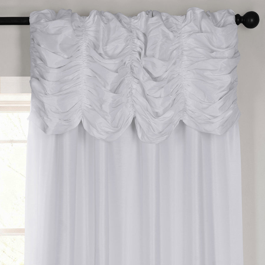 Ice Ruched Vintage Textured Faux Dupioni Silk Curtain