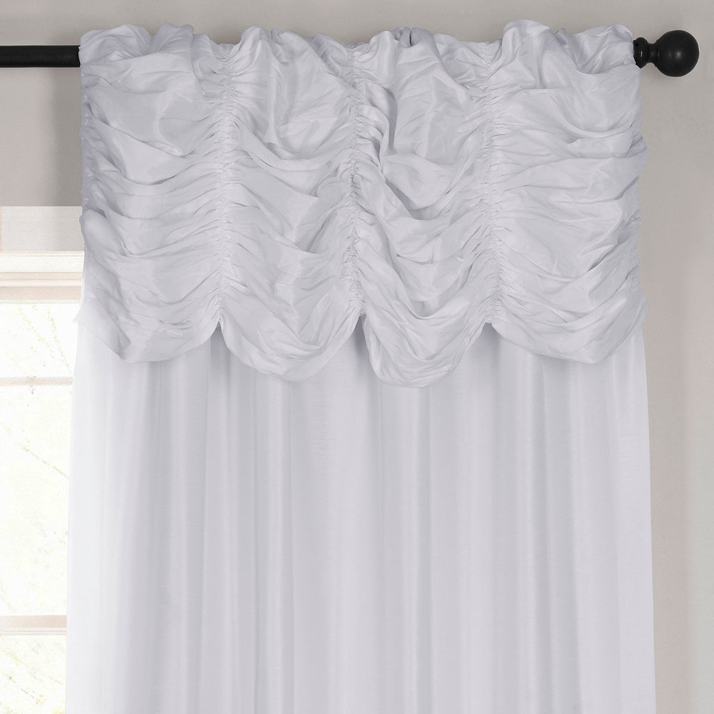 Ice Ruched Vintage Textured Faux Dupioni Silk Curtain
