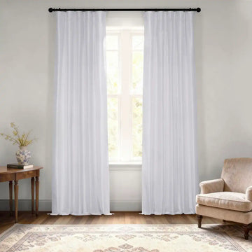 Ice Vintage Textured Faux Dupioni Silk Room Darkening Curtain