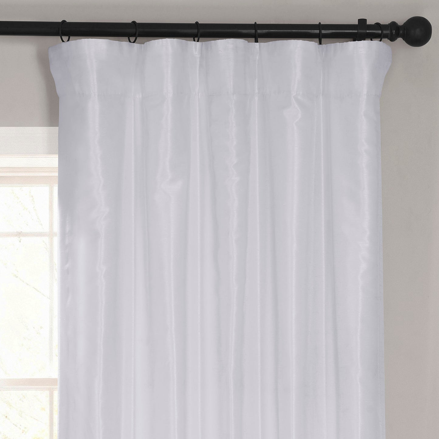 Ice Vintage Textured Faux Dupioni Silk Curtain