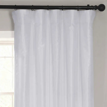 Ice Vintage Textured Faux Dupioni Silk Room Darkening Curtain