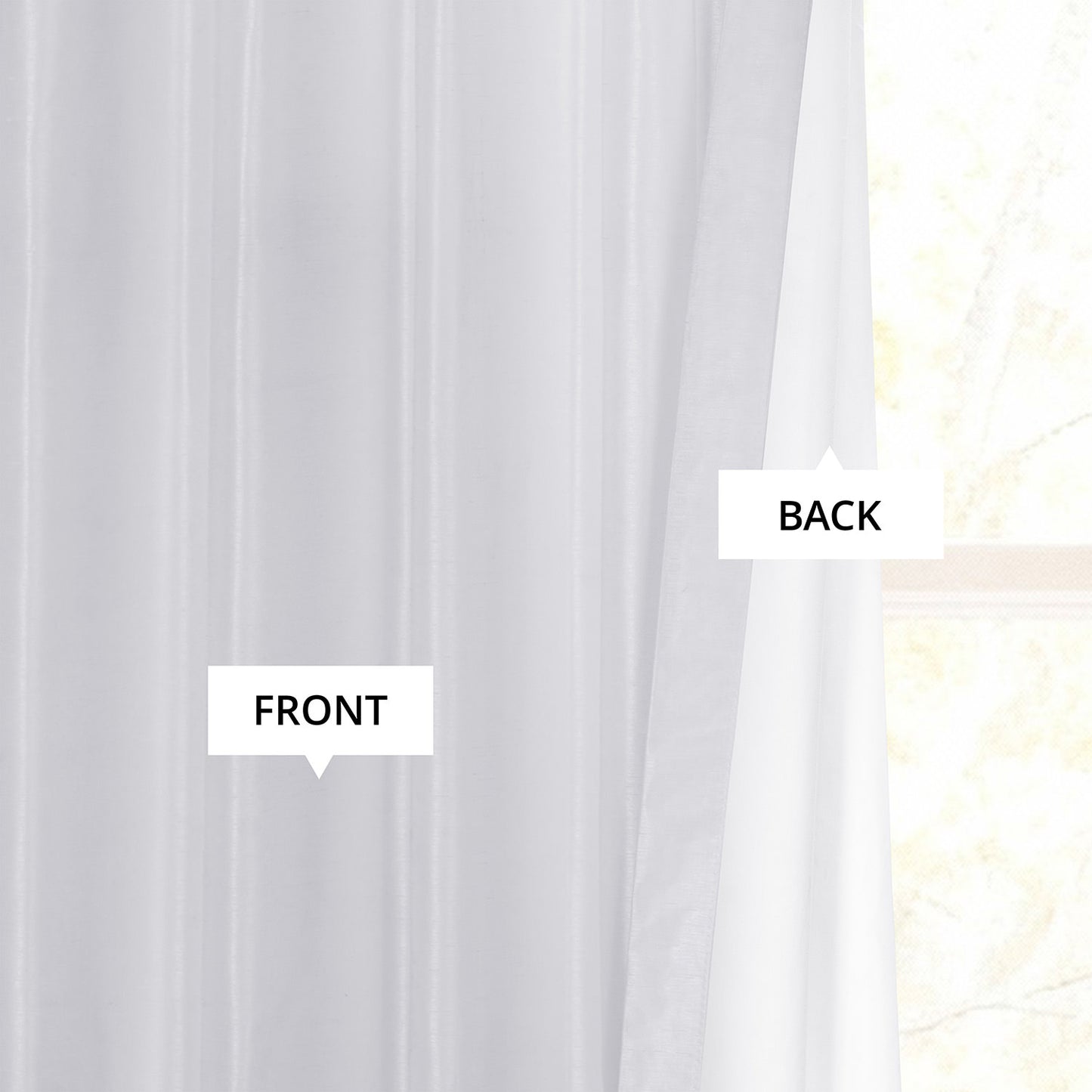 Ice Vintage Textured Faux Dupioni Silk Curtain