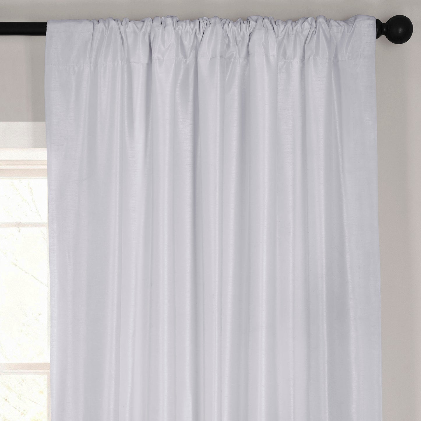 Ice Vintage Textured Faux Dupioni Silk Curtain