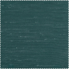 Peacock Vintage Textured Faux Dupioni Silk Blackout Curtain