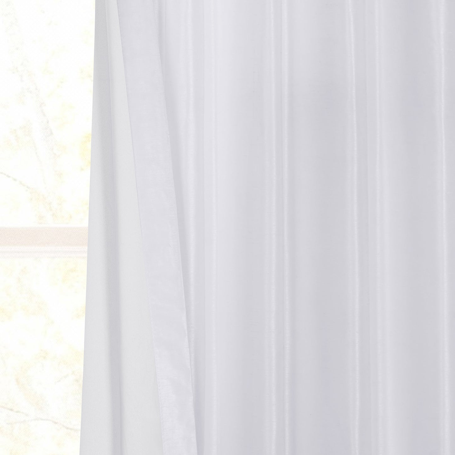 Ice Extra Wide Vintage Textured Faux Dupioni Silk Blackout Curtain