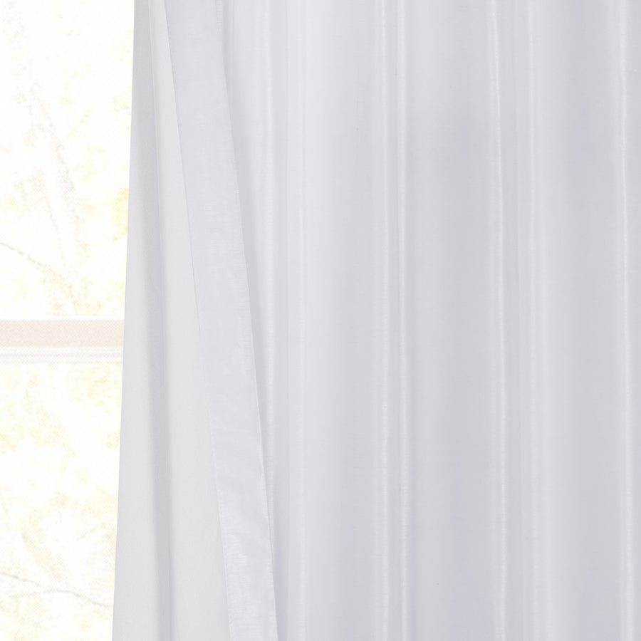 Ice Extra Wide Vintage Textured Faux Dupioni Silk Blackout Curtain