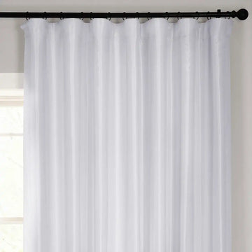 Ice Extra Wide Vintage Textured Faux Dupioni Silk Blackout Curtain