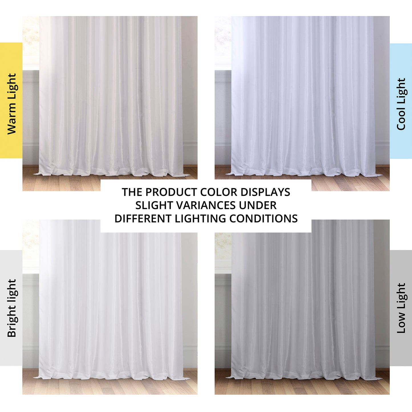 Ice Extra Wide Vintage Textured Faux Dupioni Silk Blackout Curtain