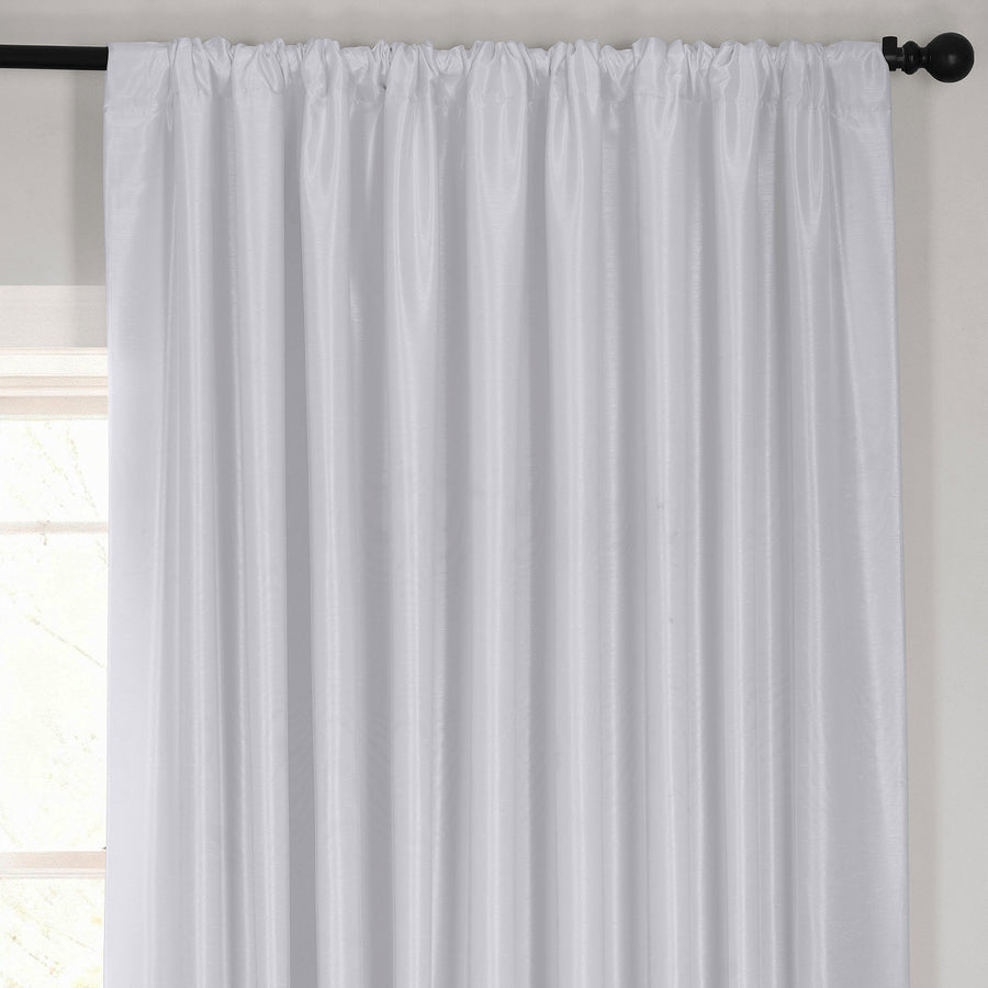Ice Extra Wide Vintage Textured Faux Dupioni Silk Blackout Curtain