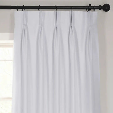 Ice Pinch Pleat Vintage Textured Faux Dupioni Silk Blackout Curtain
