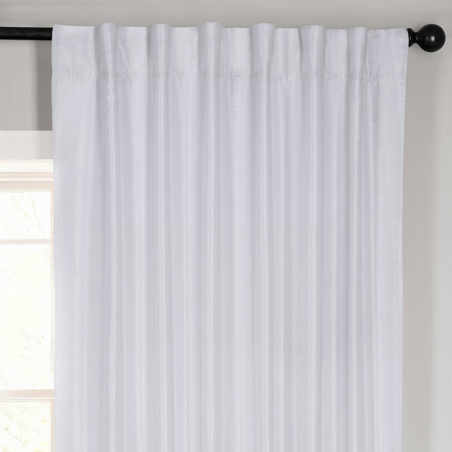 Ice Vintage Textured Faux Dupioni Silk Blackout Curtain