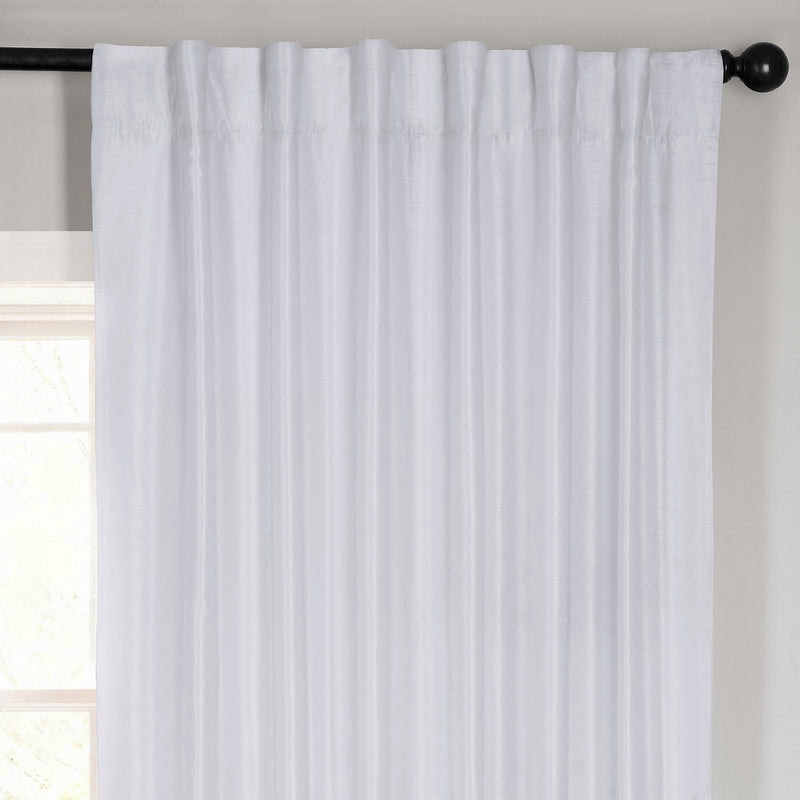Ice Vintage Textured Faux Dupioni Silk Blackout Curtain