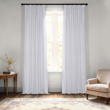 Ice Vintage Textured Faux Dupioni Silk Blackout Curtain