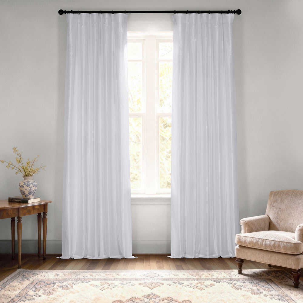 Ice Vintage Textured Faux Dupioni Silk Blackout Curtain