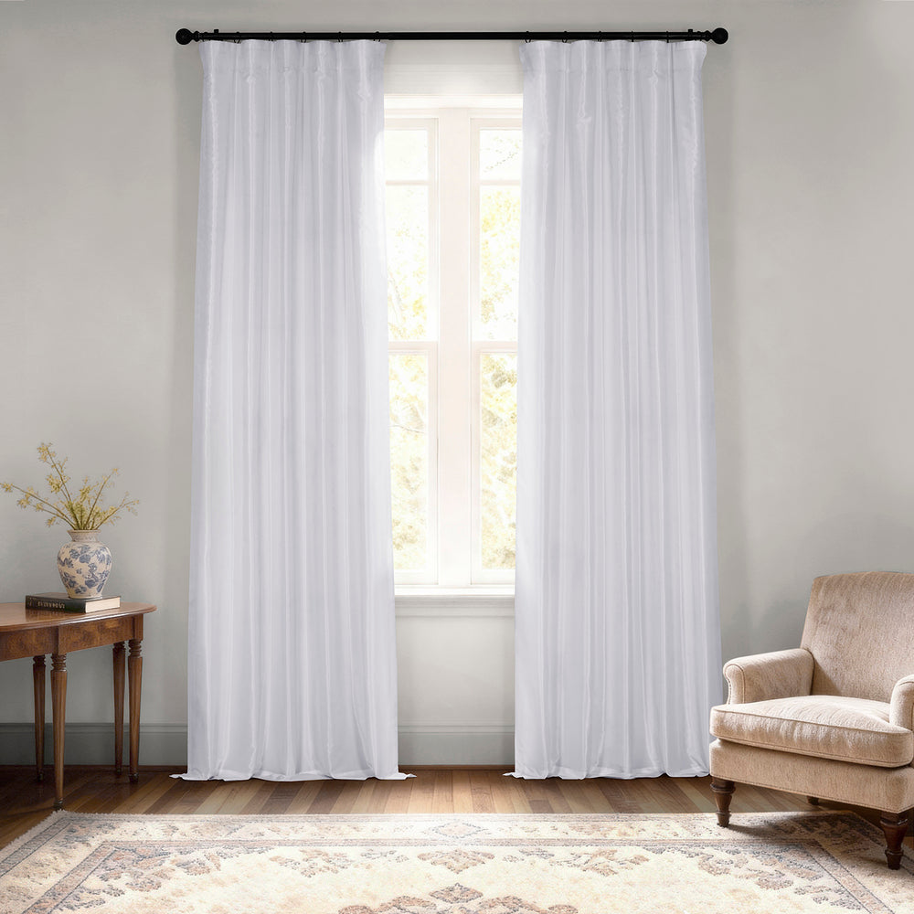 Ice Vintage Textured Faux Dupioni Silk Blackout Curtain