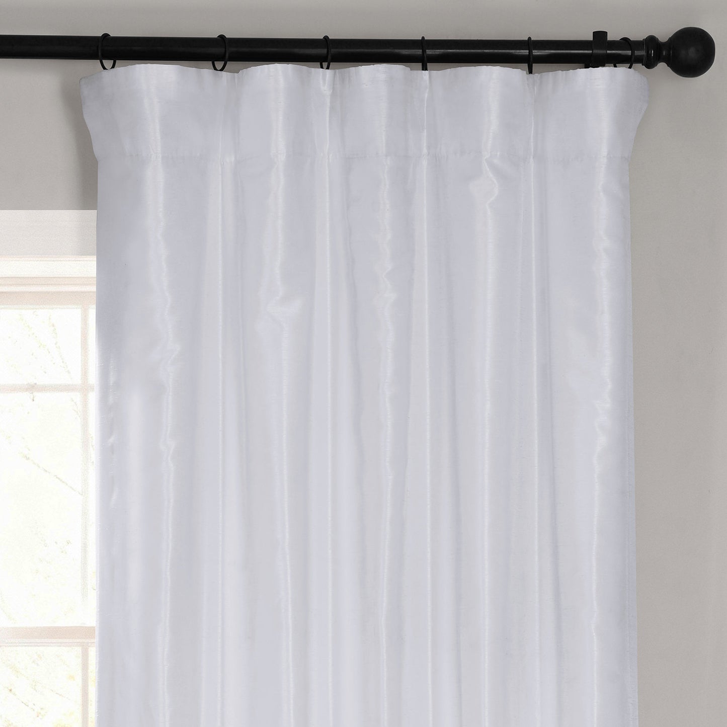 Ice Vintage Textured Faux Dupioni Silk Blackout Curtain