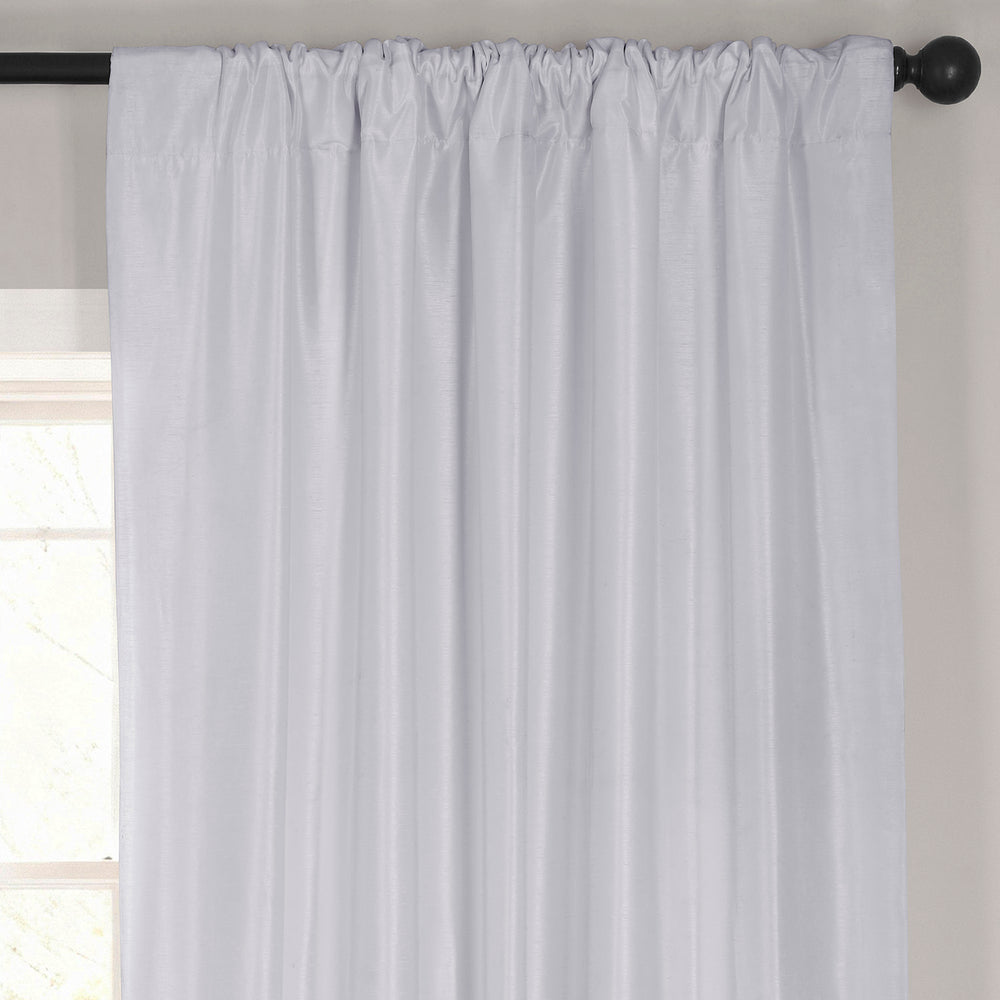 Ice Vintage Textured Faux Dupioni Silk Blackout Curtain