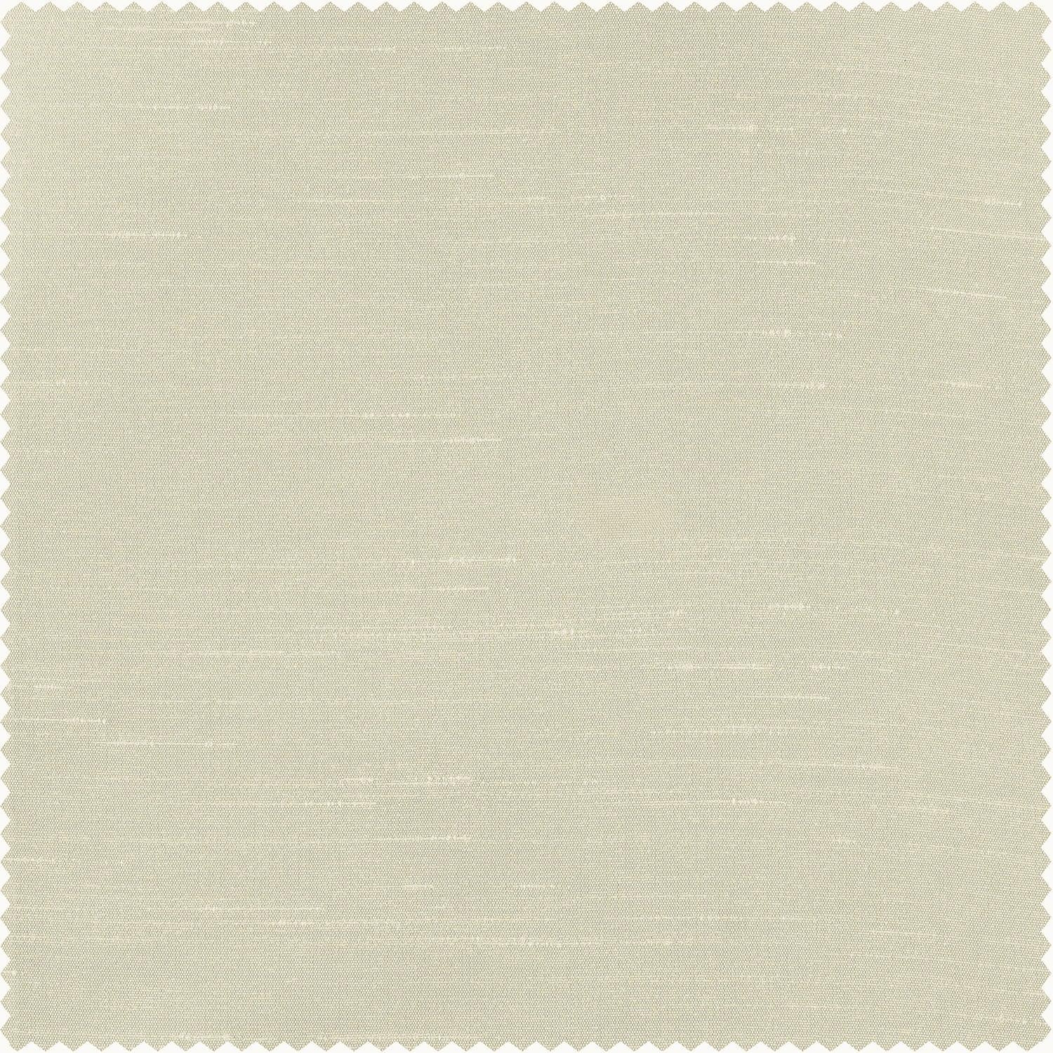 Off White Vintage Textured Faux Dupioni Silk Blackout Curtain