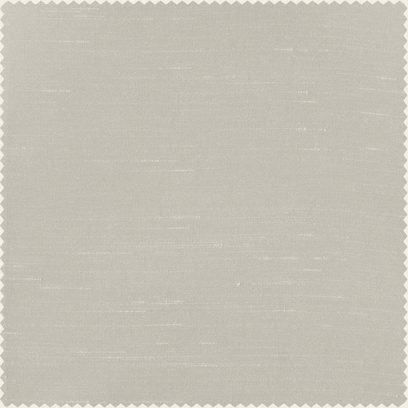 Mist Greige Vintage Textured Faux Dupioni Silk Custom Curtain
