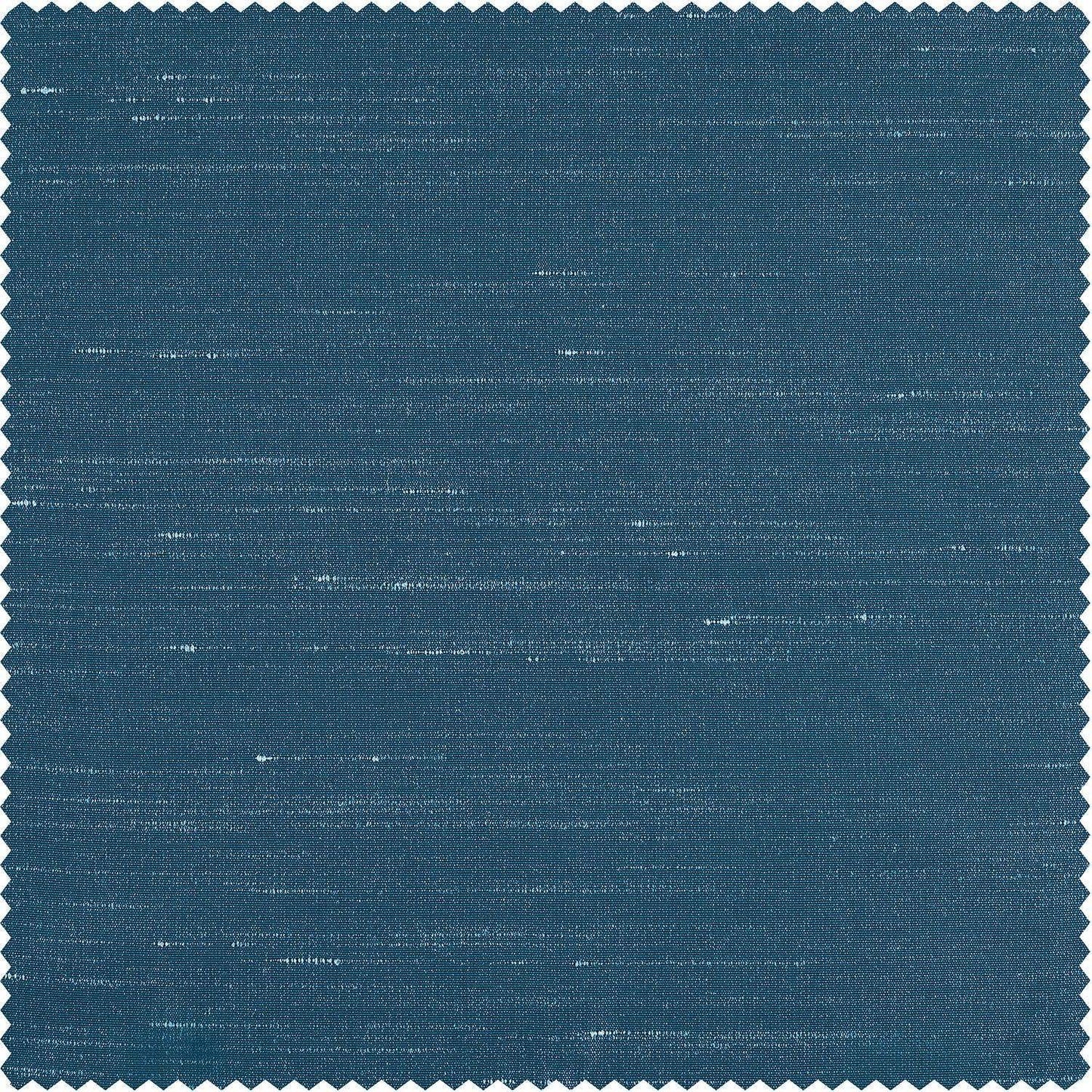 Oceanside Blue Vintage Textured Faux Dupioni Silk Swatch - HalfPriceDrapes.com