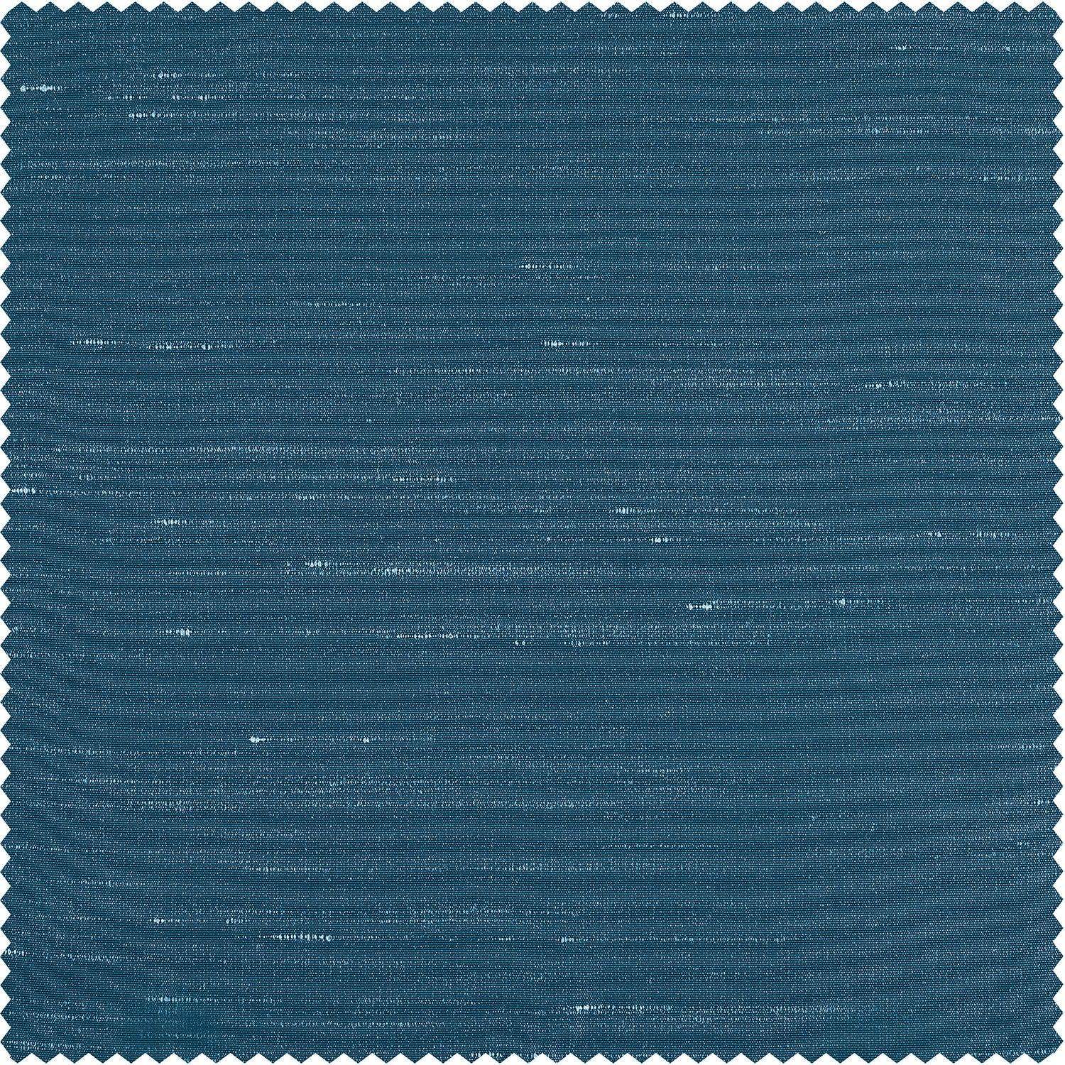Oceanside Blue Vintage Textured Faux Dupioni Silk Swatch - HalfPriceDrapes.com
