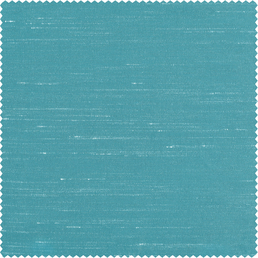 Nassau Blue Vintage Textured Faux Dupioni Silk Custom Curtain