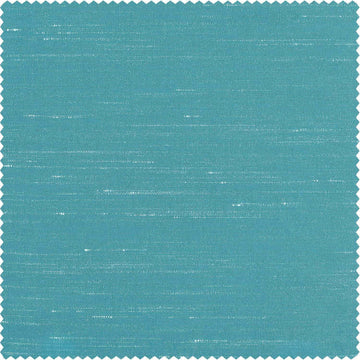 Nassau Blue Vintage Textured Faux Dupioni Silk Custom Curtain