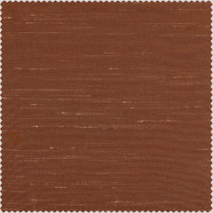 Copper Kettle Vintage Textured Faux Dupioni Silk Custom Curtain