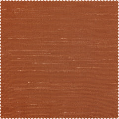 Copper Kettle Vintage Textured Faux Dupioni Silk Curtain