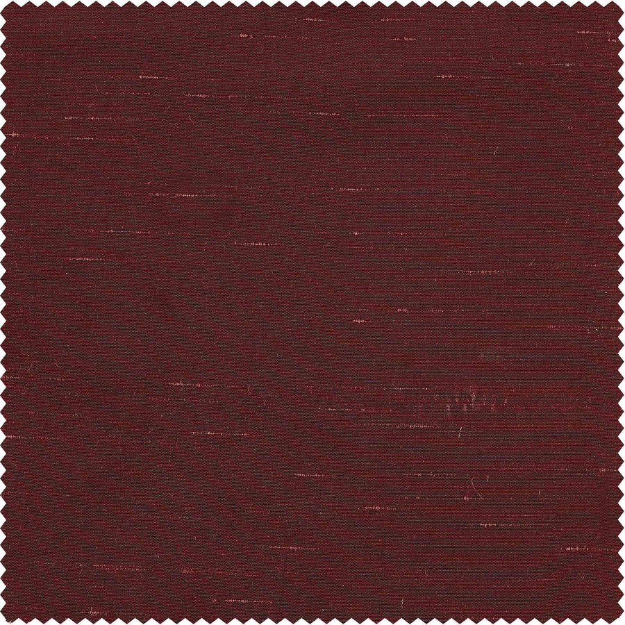 Ruby Vintage Textured Faux Dupioni Silk Custom Curtain