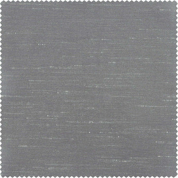 Storm Grey Vintage Textured Faux Dupioni Silk Custom Curtain - HalfPriceDrapes.com
