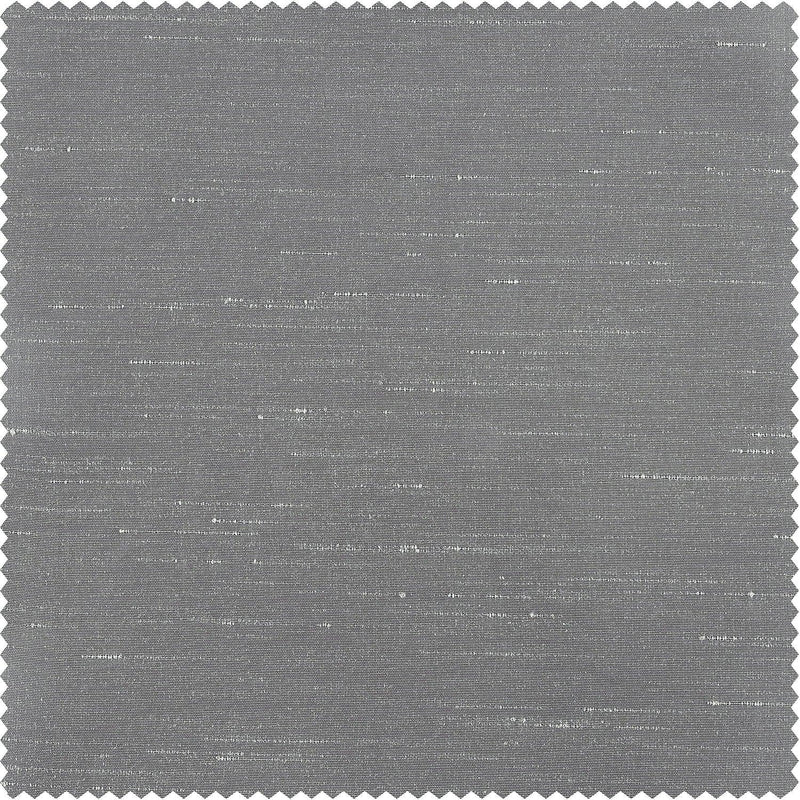 Storm Grey Vintage Textured Faux Dupioni Silk Custom Curtain - HalfPriceDrapes.com