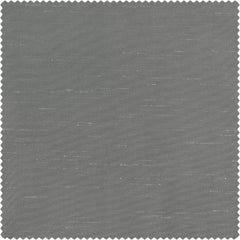 Storm Grey Vintage Textured Faux Dupioni Silk Curtain