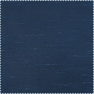 Captain's Blue Vintage Textured Faux Dupioni Silk Swatch