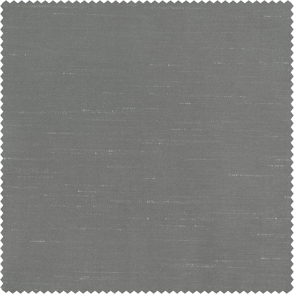Storm Grey Vintage Textured Faux Dupioni Silk Swatch