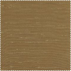 Flax Gold Vintage Textured Faux Dupioni Silk Custom Curtain