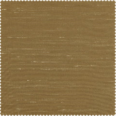 Flax Gold Vintage Textured Faux Dupioni Silk Curtain