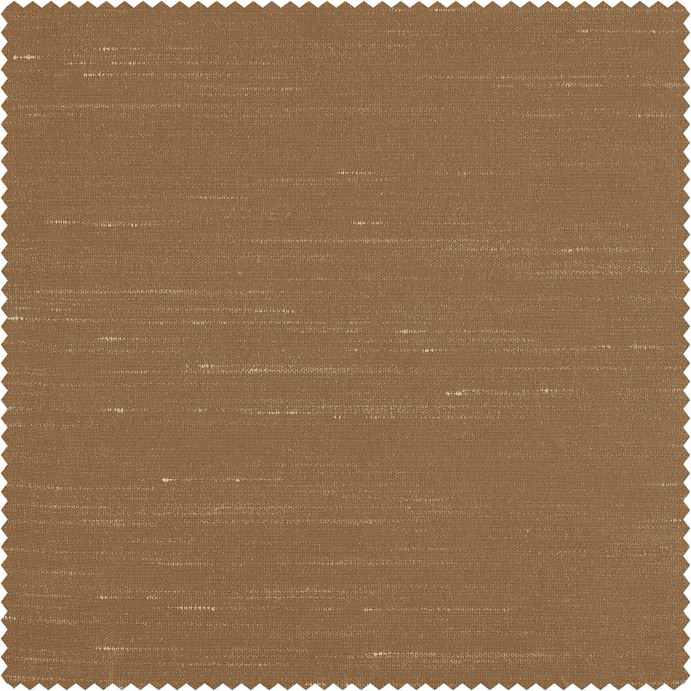 Flax Gold Vintage Textured Faux Dupioni Silk Swatch