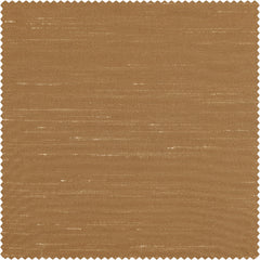 Flax Gold Vintage Textured Faux Dupioni Silk Curtain