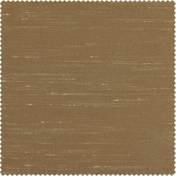 Flax Gold Vintage Textured Faux Dupioni Silk Custom Curtain - HalfPriceDrapes.com