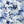 Watercolor Floral Blue Floral Artisan Bloom Printed Cotton Twill Room Darkening Curtain