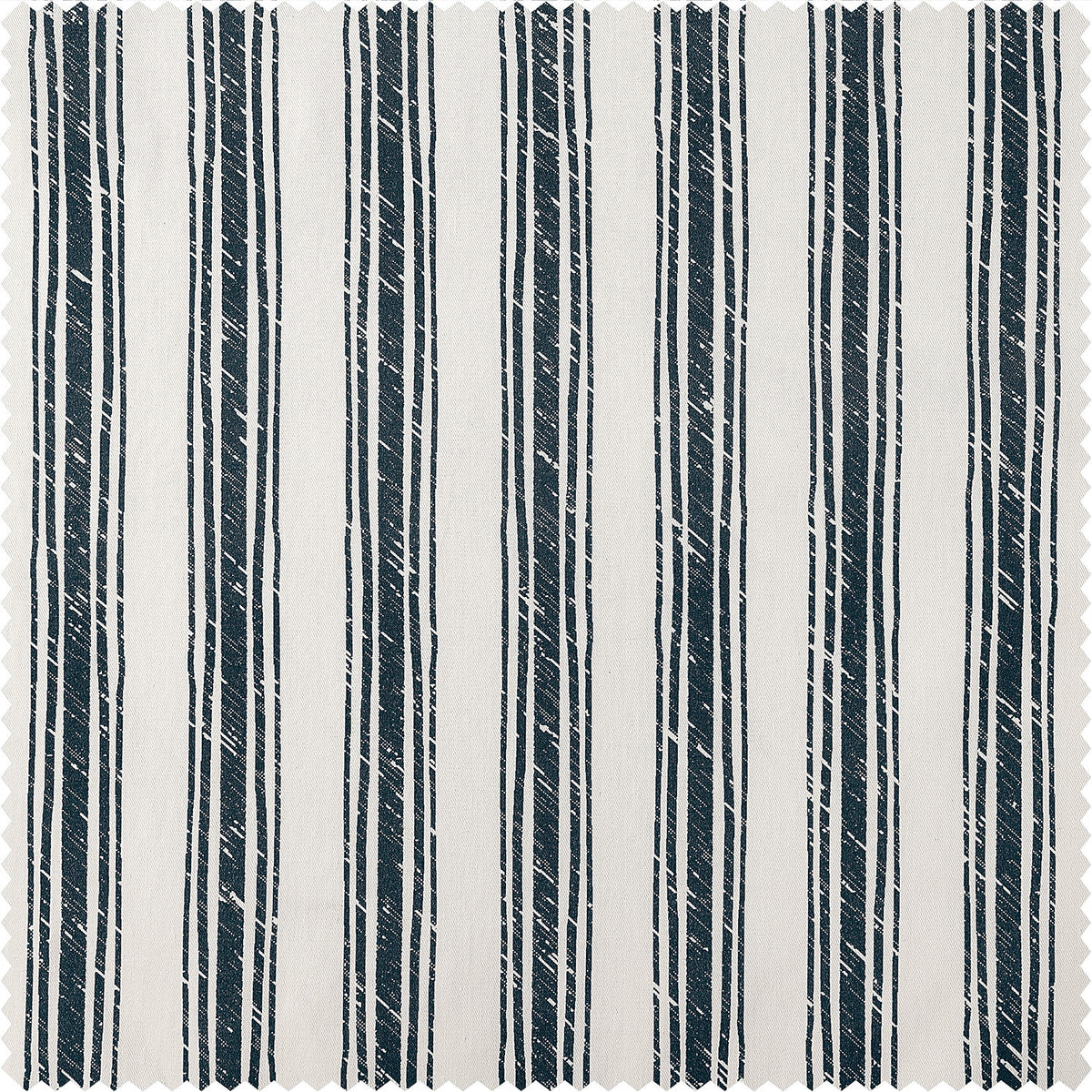 Ink Wash Stripe Navy Striped Digital Printed Cotton Twill Custom Curtain