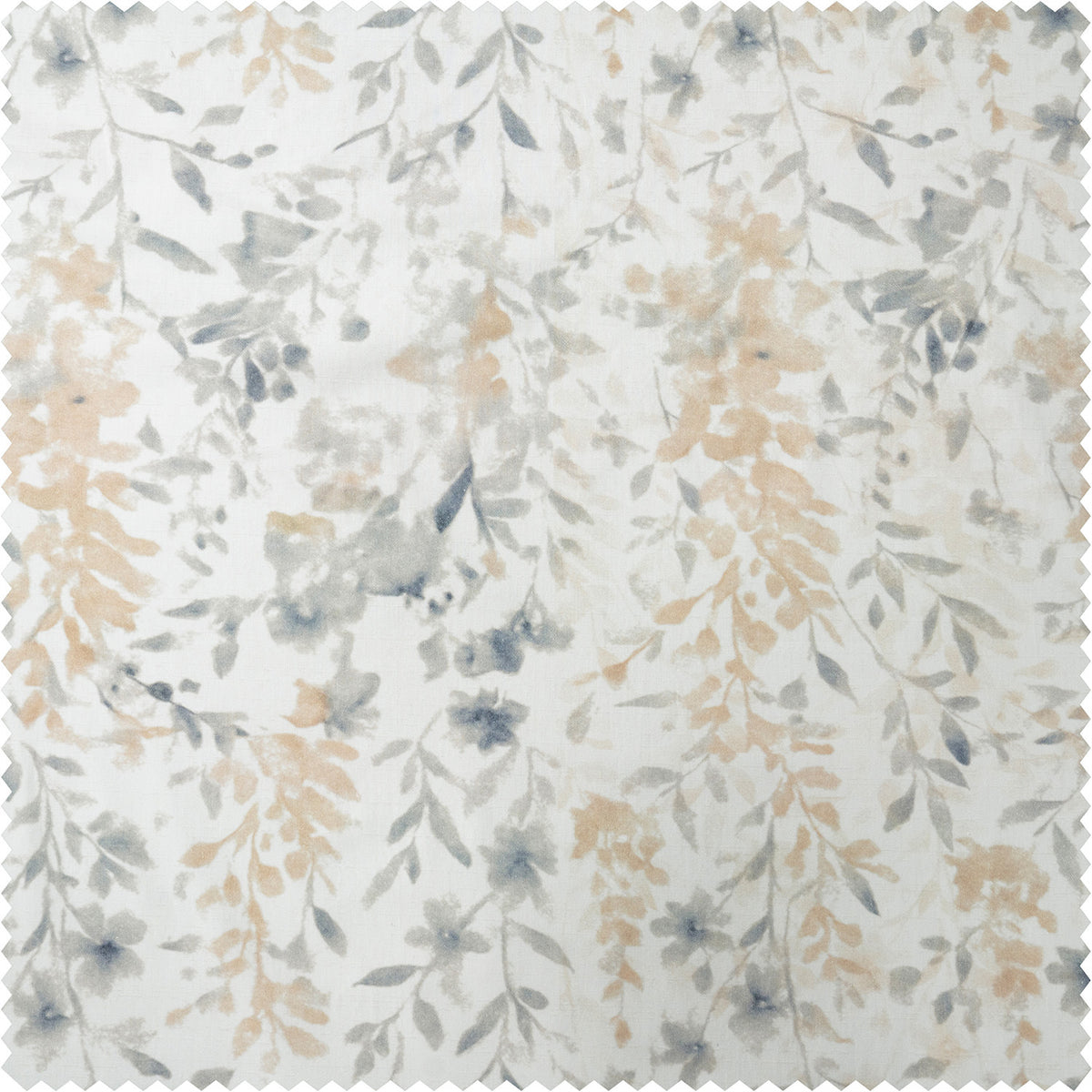 Meadow Bloom Honey Floral Artisan Bloom Printed Cotton Twill Swatch