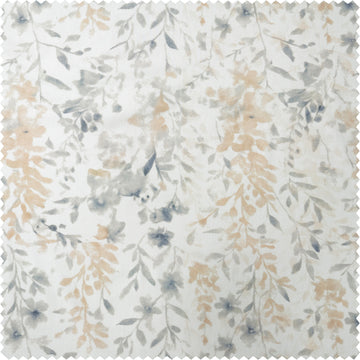 Meadow Bloom Honey Floral Artisan Bloom Printed Cotton Twill Swatch
