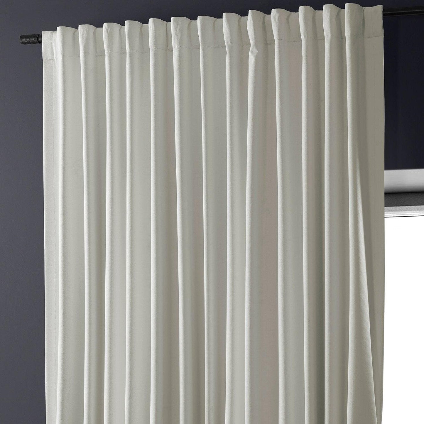 Off White Extra Wide Performance Linen Hotel Blackout Curtain - HalfPriceDrapes.com
