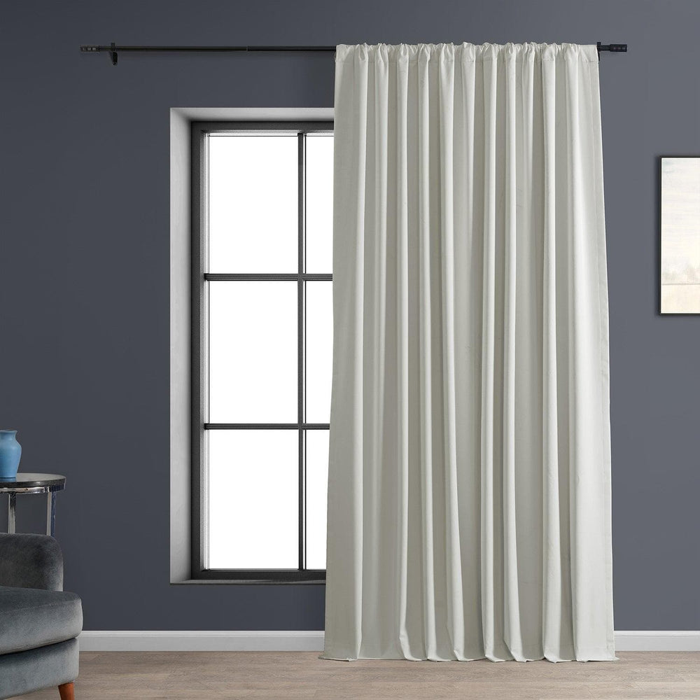 Off White Extra Wide Performance Linen Hotel Blackout Curtain - HalfPriceDrapes.com